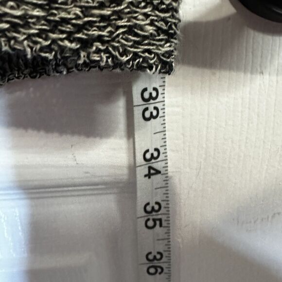 Eileen Fisher System Black White Linen Wool Open Front Cardigan Large - Picture 8 of 9